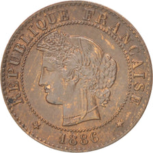 Moneda, Francia, Cérès, Centime, 1886, Paris, MBC+, Bronce, KM:826.1