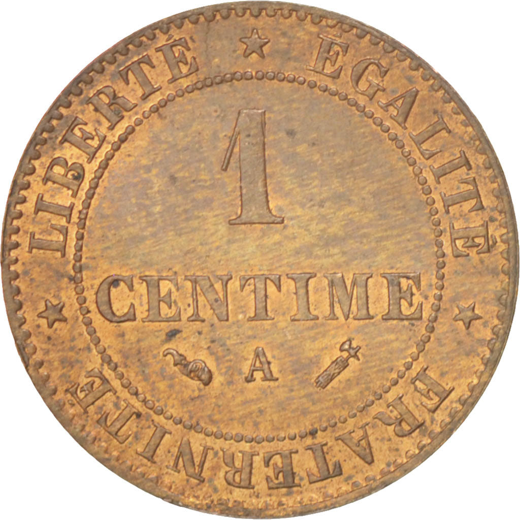 Coin, France, Cérès, Centime, 1887, Paris, AU(55-58), Bronze, KM:826.1
