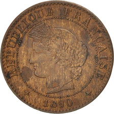 Moneta, Francia, Cérès, Centime, 1890, Paris, BB, Bronzo, KM:826.1, Gadoury:88