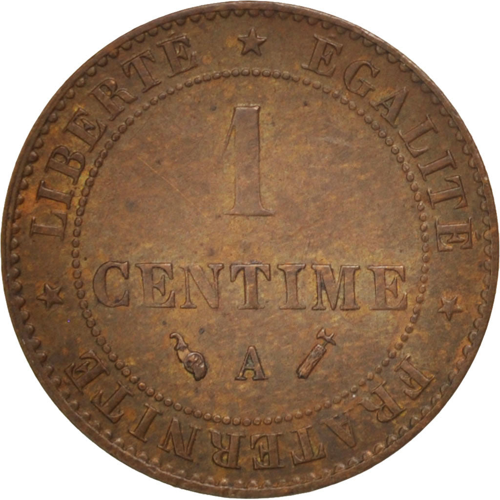 France, Cérès, Centime, 1892, Paris, EF(40-45), Bronze, KM:826.1, Gadoury:88