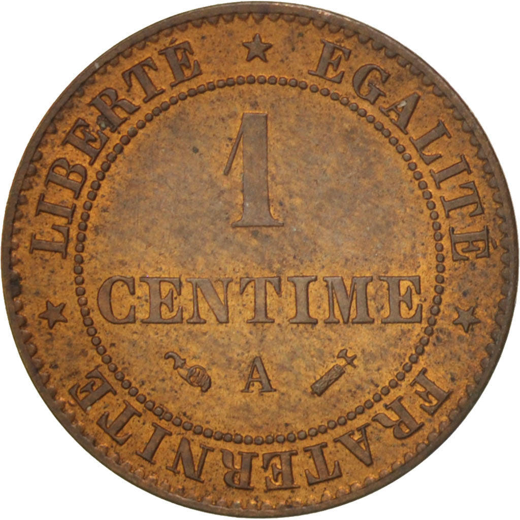 France, Cérès, Centime, 1894, Paris, AU(55-58), Bronze, KM:826.1, Gadoury:88