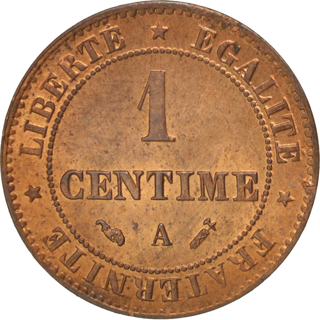 Coin, France, Cérès, Centime, 1896, Paris, MS(60-62), Bronze, KM:826.1