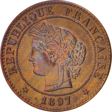 Frankreich, Cérès, Centime, 1897, Paris, SS+, Bronze, KM:826.1, Gadoury:88