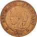 France, Cérès, 2 Centimes, 1883, Paris, VF(20-25), Bronze, KM:827.1