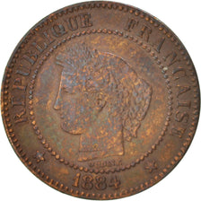 Coin, France, Cérès, 2 Centimes, 1884, Paris, EF(40-45), Bronze, KM:827.1