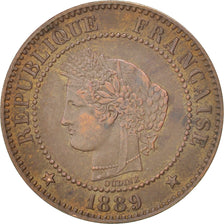 Coin, France, Cérès, 2 Centimes, 1889, Paris, AU(50-53), Bronze, KM:827.1