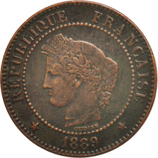 France, Cérès, 2 Centimes, 1889, Paris, VF(30-35), Bronze, KM:827.1