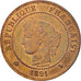 Moneta, Francja, Cérès, 2 Centimes, 1891, Paris, AU(55-58), Bronze, KM:827.1