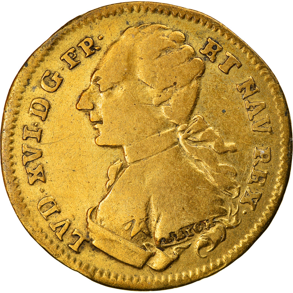 France, Token, Louis XVI, omnibus Non Sibi, History, EF(40-45), Brass