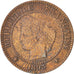 Moneda, Francia, Cérès, 2 Centimes, 1893, Paris, BC+, Bronce, KM:827.1