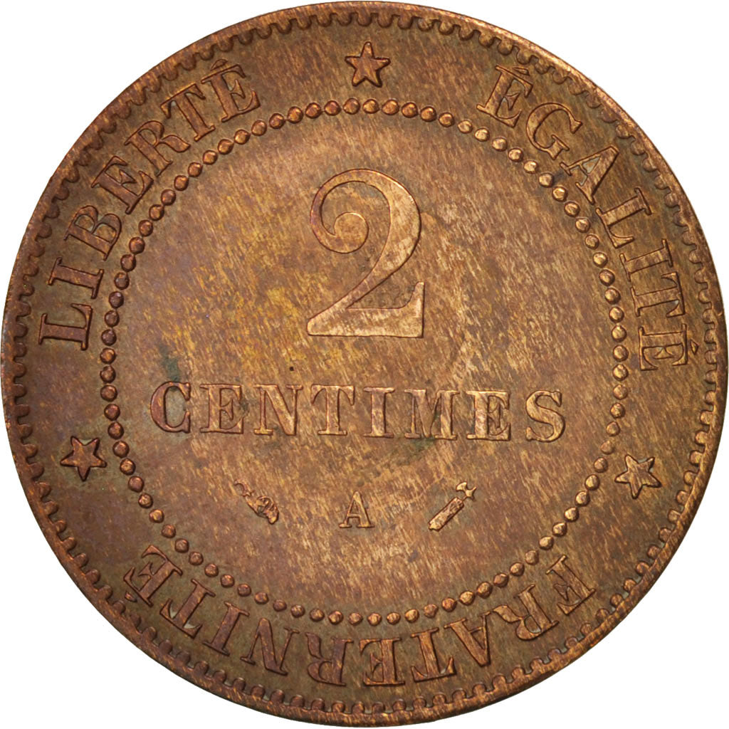 Münze, Frankreich, Cérès, 2 Centimes, 1895, Paris, SS, Bronze, KM:827.1