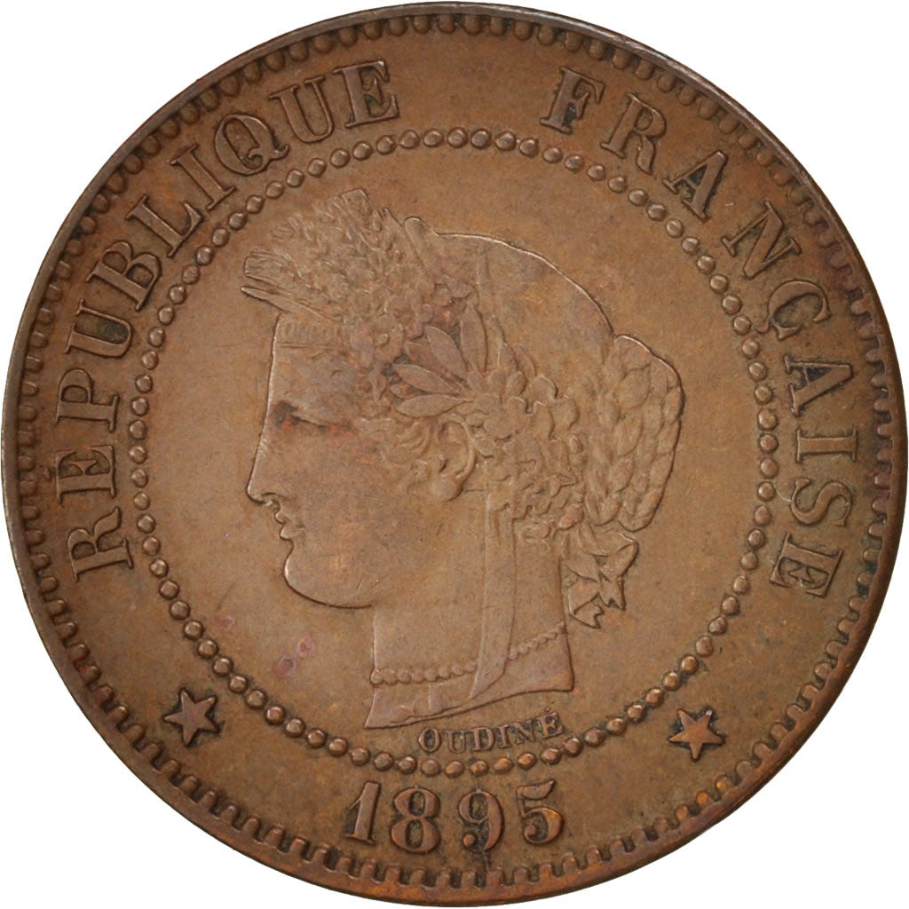 Coin, France, Cérès, 2 Centimes, 1895, Paris, EF(40-45), Bronze, KM:827.1