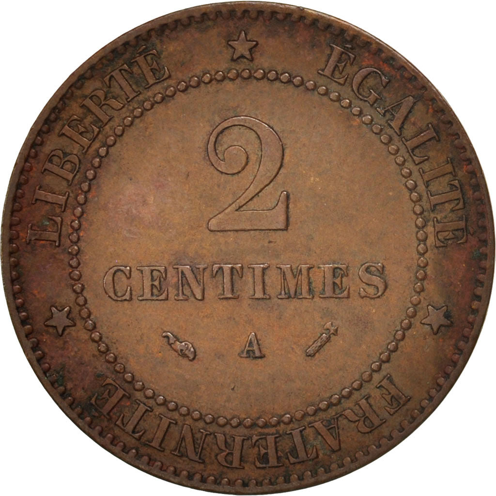 Coin, France, Cérès, 2 Centimes, 1895, Paris, EF(40-45), Bronze, KM:827.1