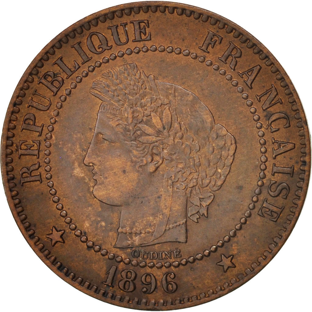Coin, France, Cérès, 2 Centimes, 1896, Paris, EF(40-45), Bronze, KM:827.1
