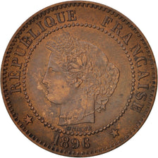 Coin, France, Cérès, 2 Centimes, 1896, Paris, EF(40-45), Bronze, KM:827.1