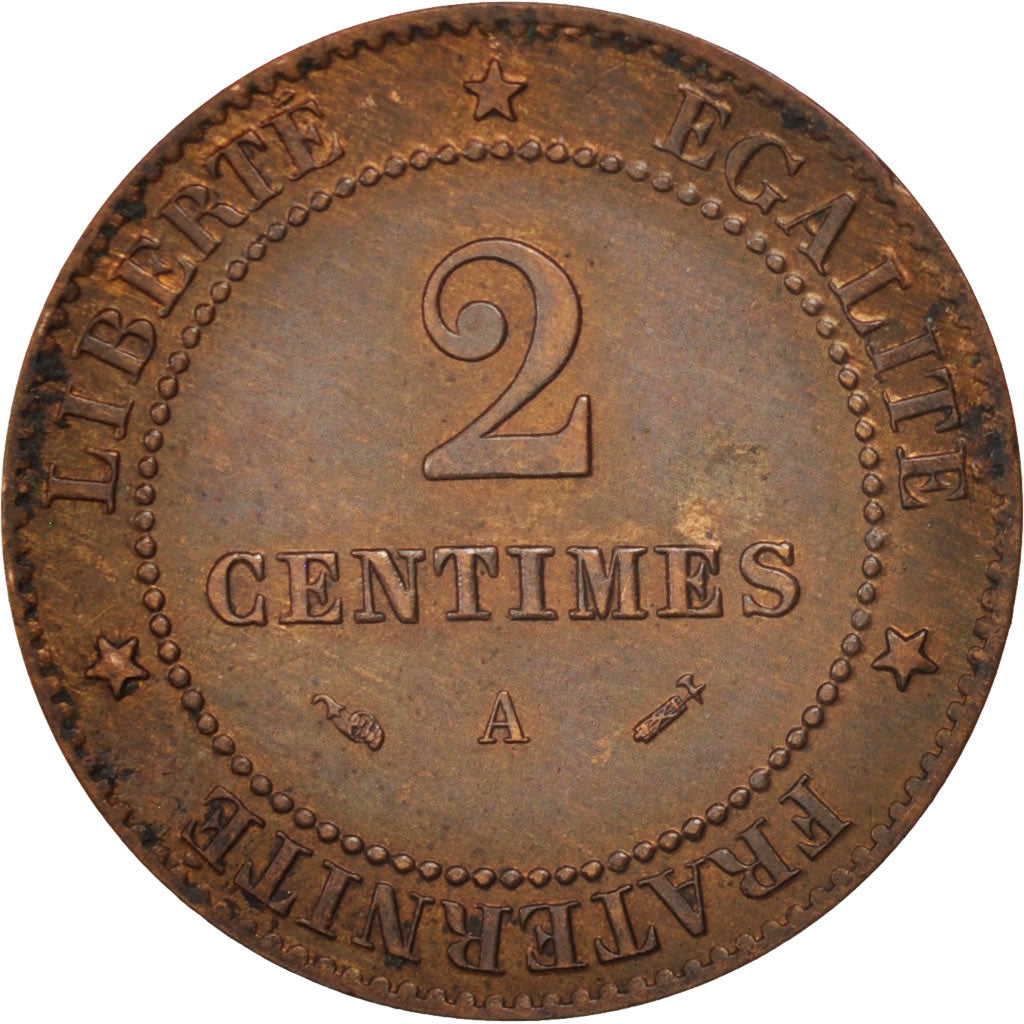 Coin, France, Cérès, 2 Centimes, 1896, Paris, EF(40-45), Bronze, KM:827.1