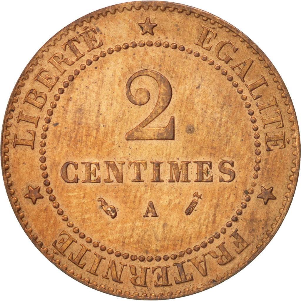 France, Cérès, 2 Centimes, 1896, Paris, SUP, Bronze, KM:827.1, Gadoury:105