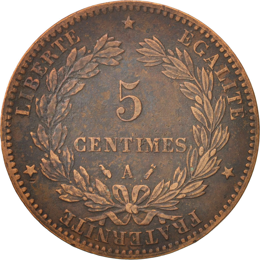 Coin, France, Cérès, 5 Centimes, 1889, Paris, EF(40-45), Bronze, KM:821.1