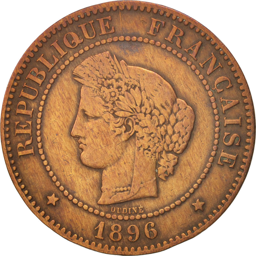 Coin, France, Cérès, 5 Centimes, 1896, Paris, VF(30-35), Bronze, KM:821.1