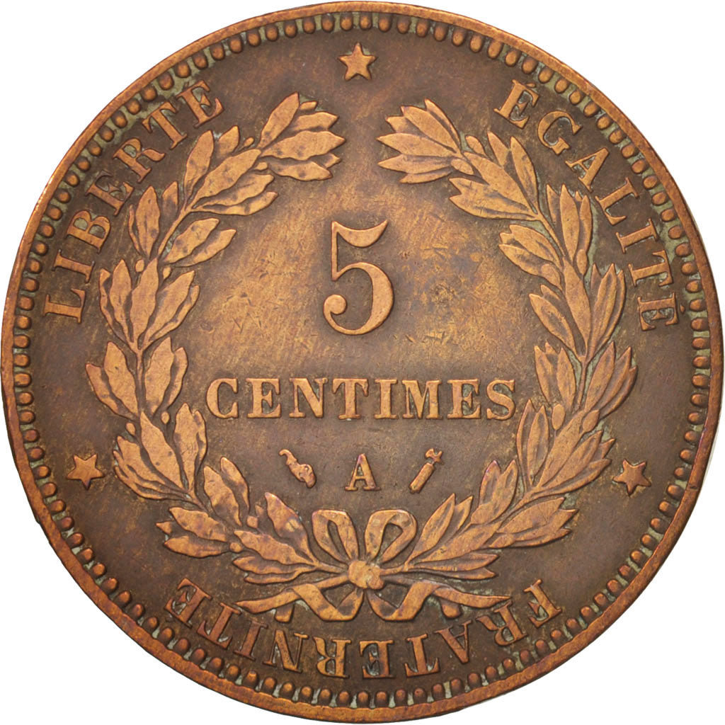 Coin, France, Cérès, 5 Centimes, 1896, Paris, VF(30-35), Bronze, KM:821.1