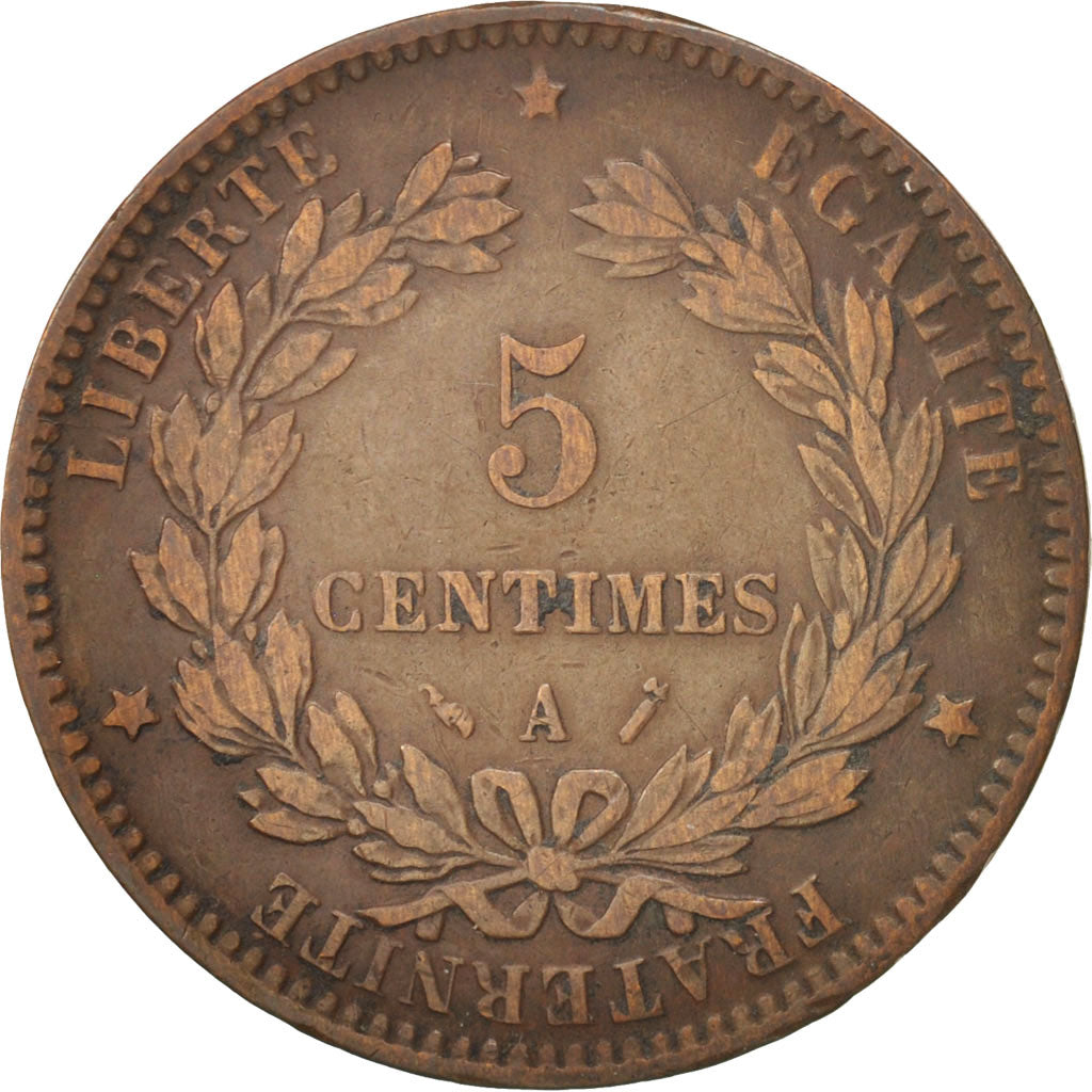 Monnaie, France, Cérès, 5 Centimes, 1896, Paris, TB, Bronze, KM:821.1