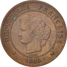 Coin, France, Cérès, 5 Centimes, 1896, Paris, EF(40-45), Bronze, KM:821.1