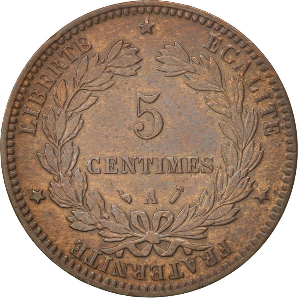 Coin, France, Cérès, 5 Centimes, 1896, Paris, EF(40-45), Bronze, KM:821.1