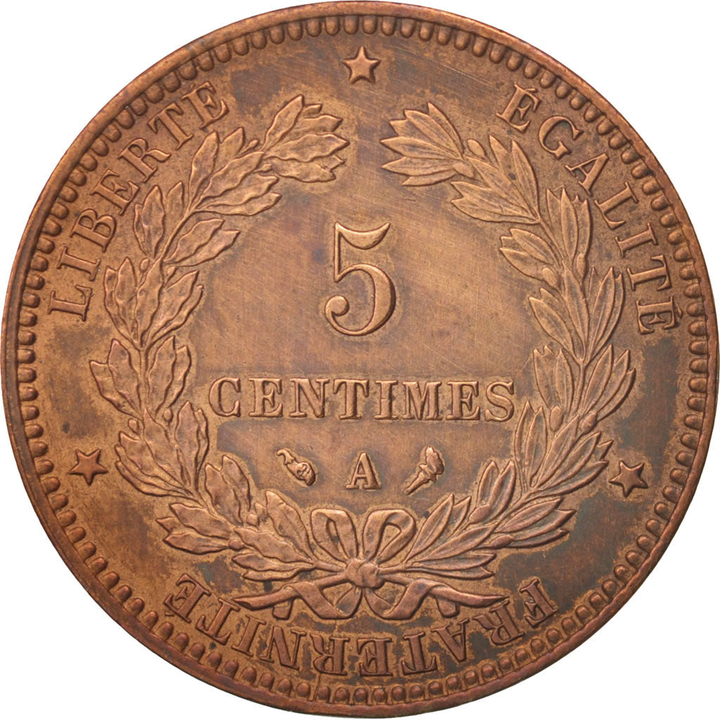 Monnaie, France, Cérès, 5 Centimes, 1897, Paris, SUP, Bronze, KM:821.1
