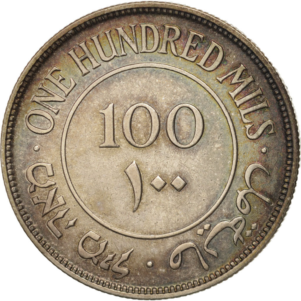 Coin, Palestine, 100 Mils, 1927, AU(50-53), Silver, KM:7