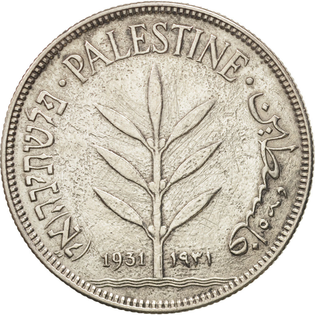 Palestine, 100 Mils, 1931, VF(30-35), Silver, KM:7