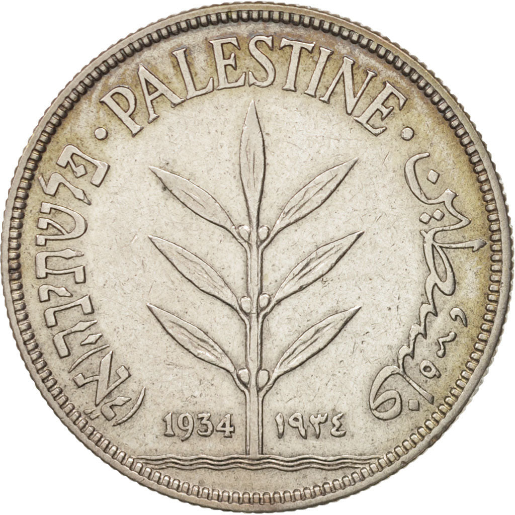 Münze, Palästina, 100 Mils, 1934, SS+, Silber, KM:7