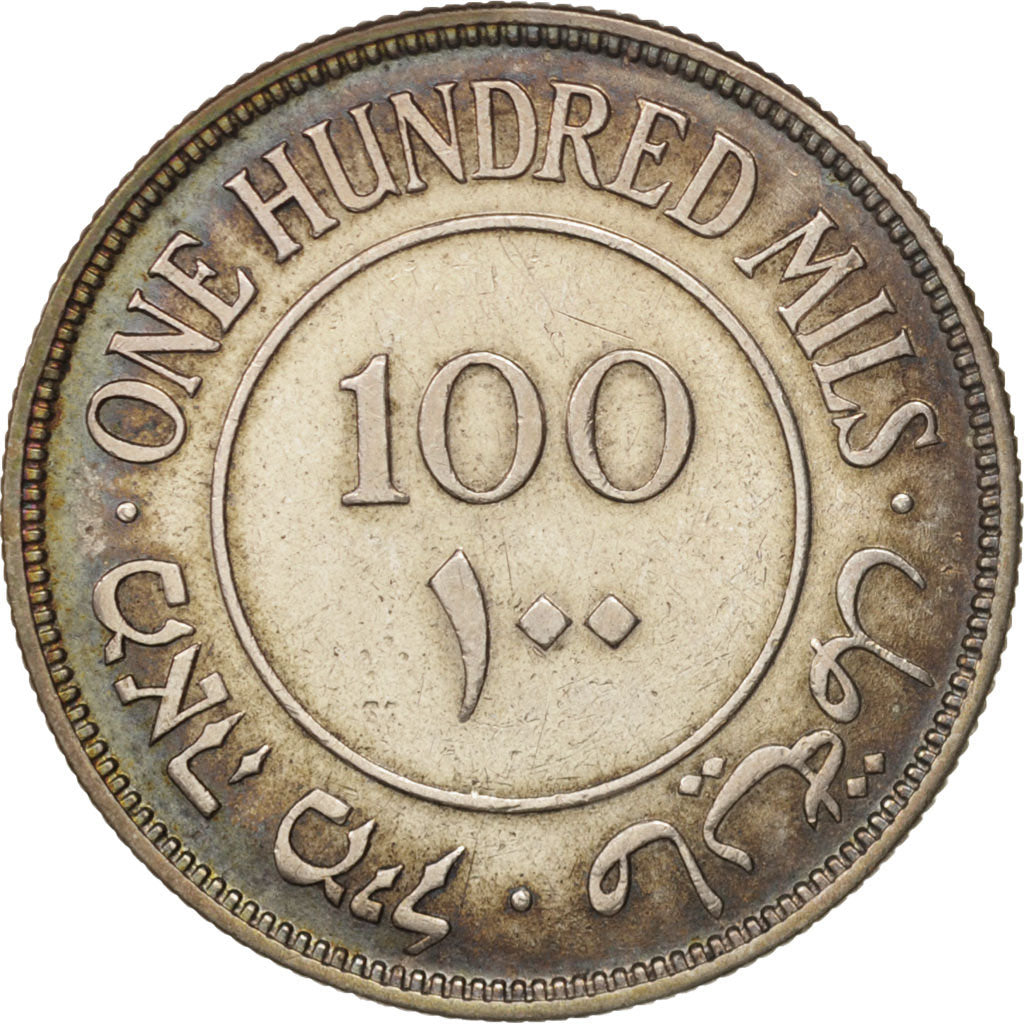 Münze, Palästina, 100 Mils, 1934, SS+, Silber, KM:7