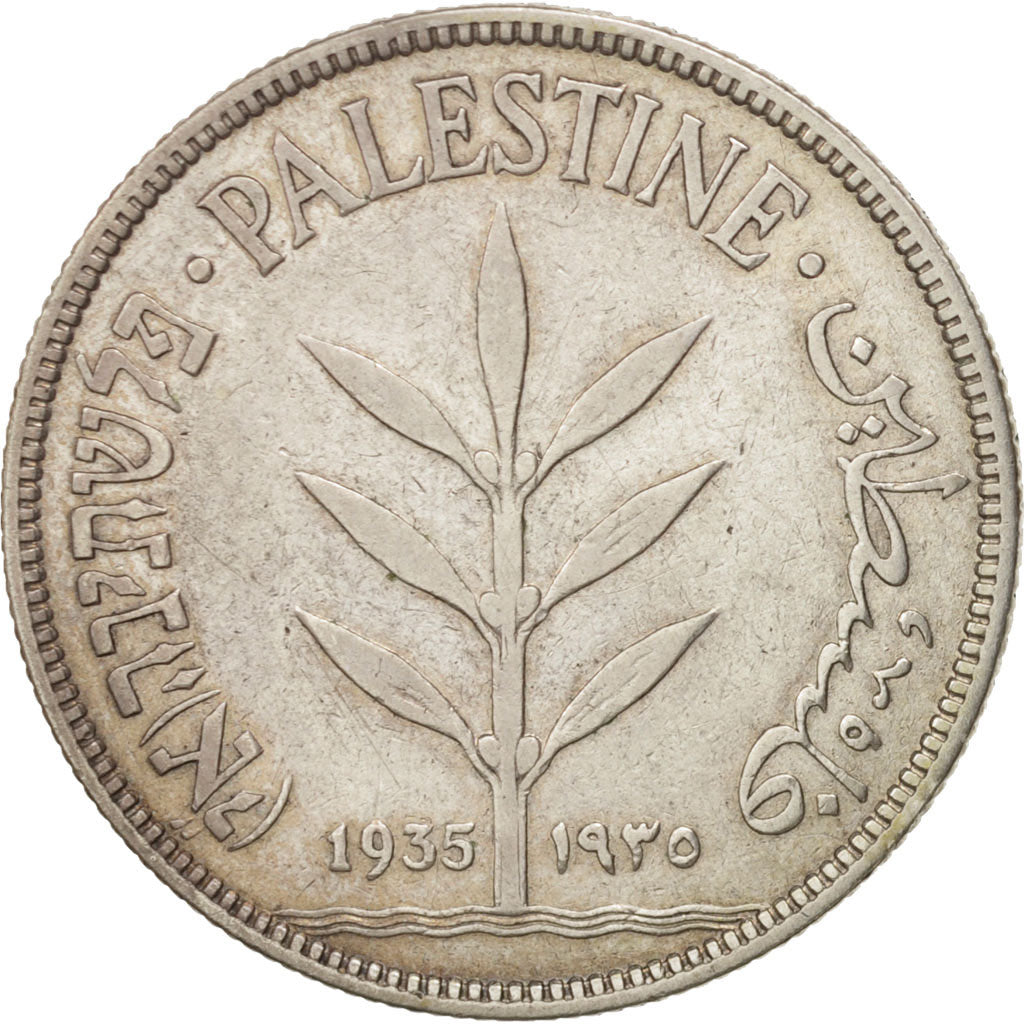 Coin, Palestine, 100 Mils, 1935, EF(40-45), Silver, KM:7