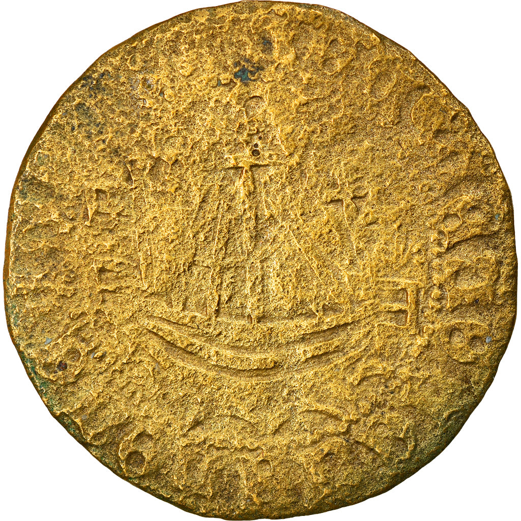 France, Token, Jeton de Compte à la nef, History, VG(8-10), Brass