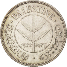 Palestine, 50 Mils, 1933, TTB, Argent, KM:6