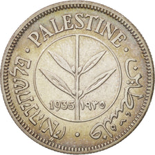 Palestine, 50 Mils, 1935, EF(40-45), Silver, KM:6
