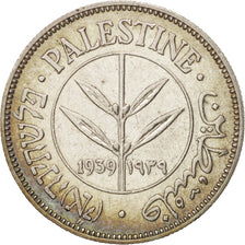 Coin, Palestine, 50 Mils, 1939, AU(50-53), Silver, KM:6