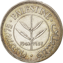 Coin, Palestine, 50 Mils, 1942, AU(50-53), Silver, KM:6