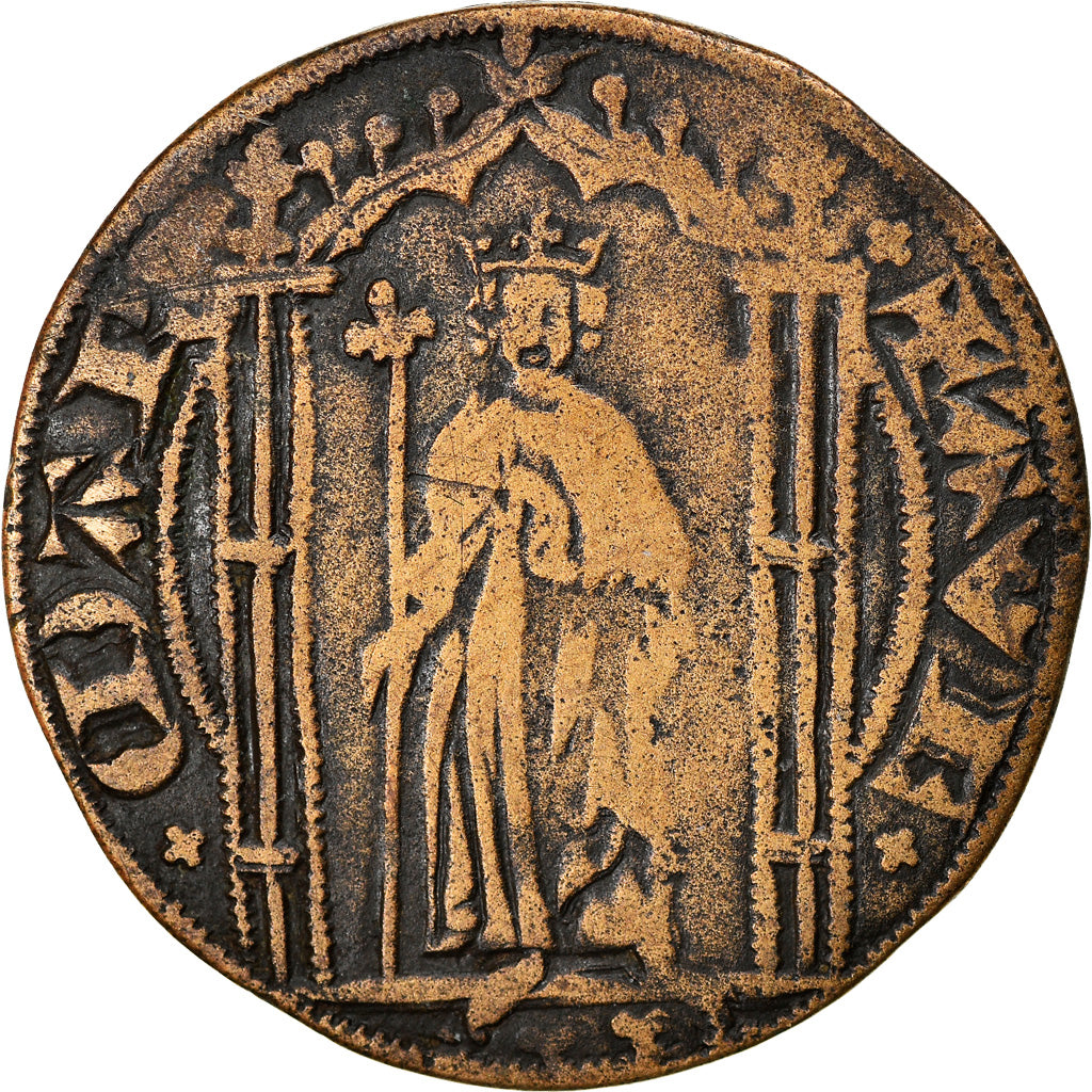 France, Token, Jeton de Compte au Roi Debout, History, VF(30-35), Copper