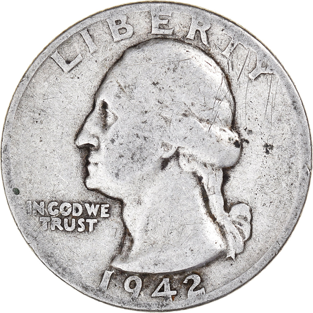 Monnaie, États-Unis, Washington Quarter, Quarter, 1942, U.S. Mint