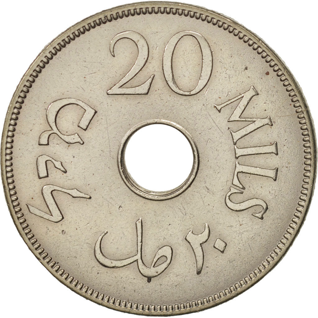 Palestine, 20 Mils, 1934, EF(40-45), Copper-nickel, KM:5