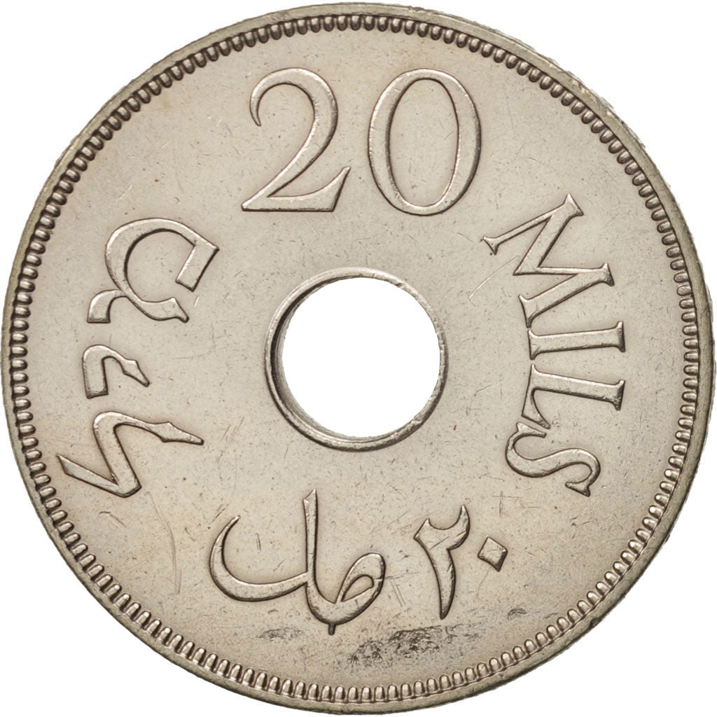 Palestine, 20 Mils, 1935, EF(40-45), Copper-nickel, KM:5