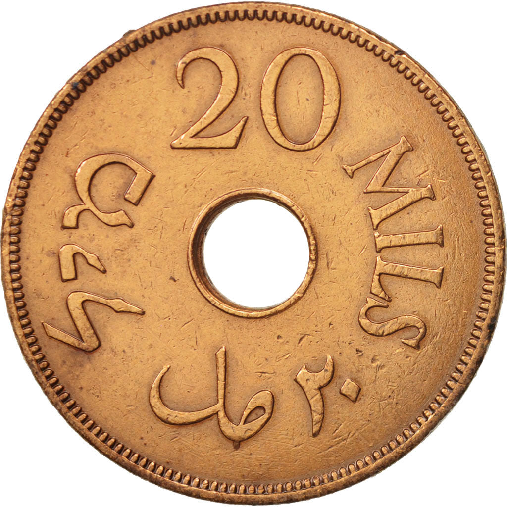 Palestine, 20 Mils, 1942, EF(40-45), Bronze, KM:5a