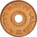 Palestine, 20 Mils, 1944, AU(50-53), Bronze, KM:5a