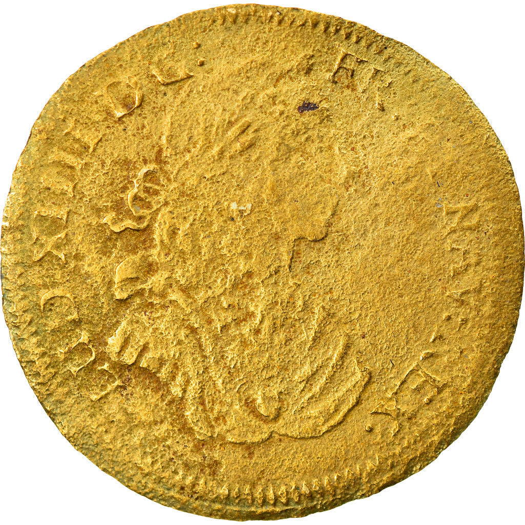 France, Token, Louis XIV, Nuremberg, Conrad Lauffers, History, VG(8-10), Brass