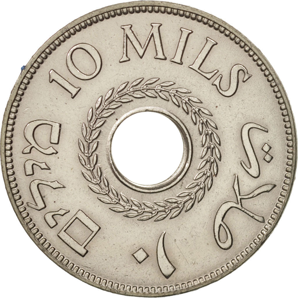 Palestine, 10 Mils, 1940, EF(40-45), Copper-nickel, KM:4