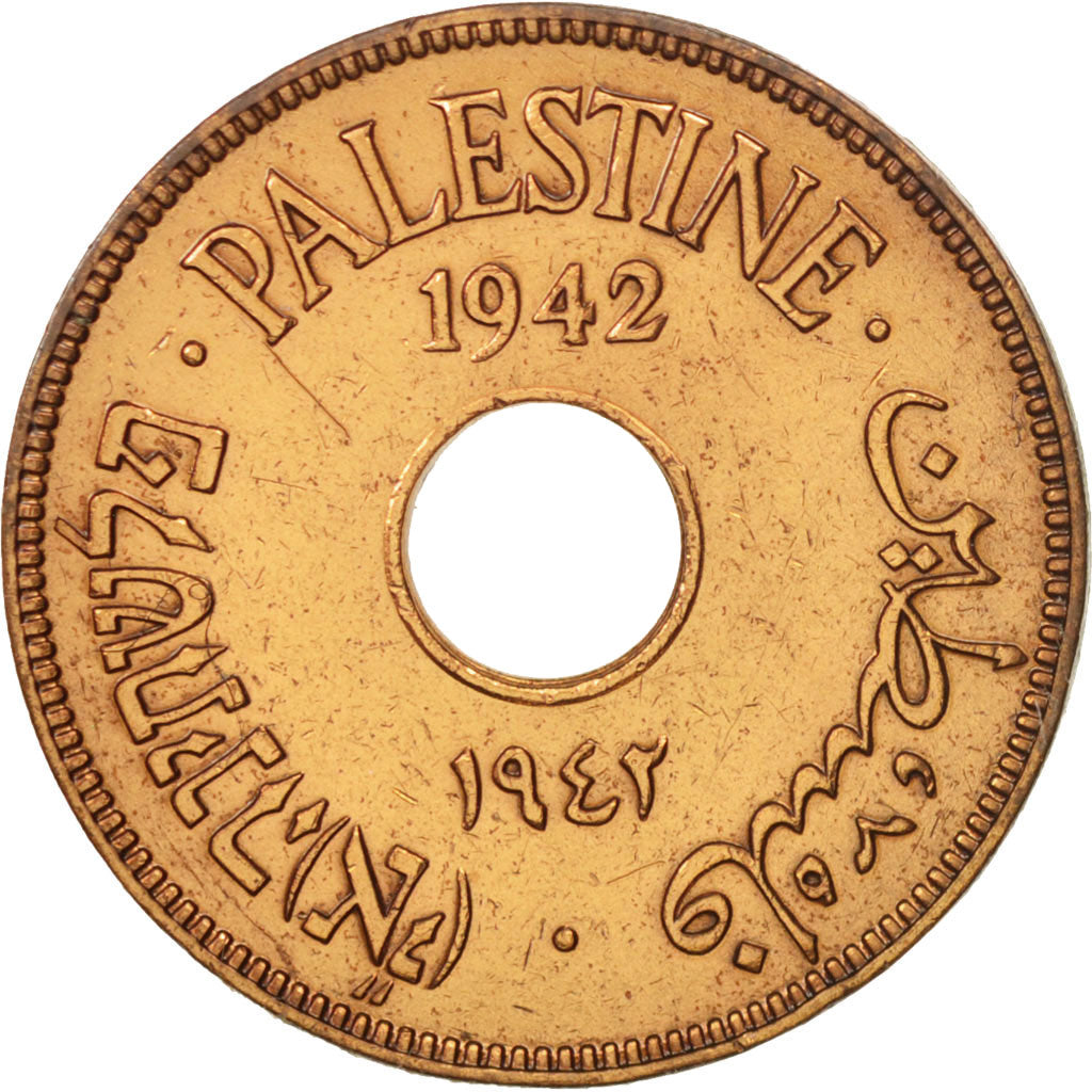 Palestine, 10 Mils, 1942, EF(40-45), Bronze, KM:4a