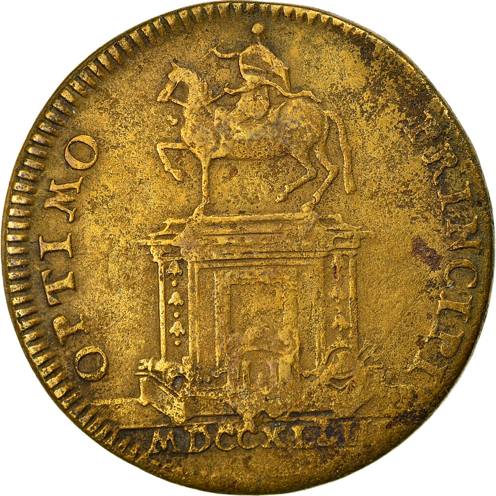 France, Token, Louis XV, Statue de Louis XV à Bordeaux, History, 1744
