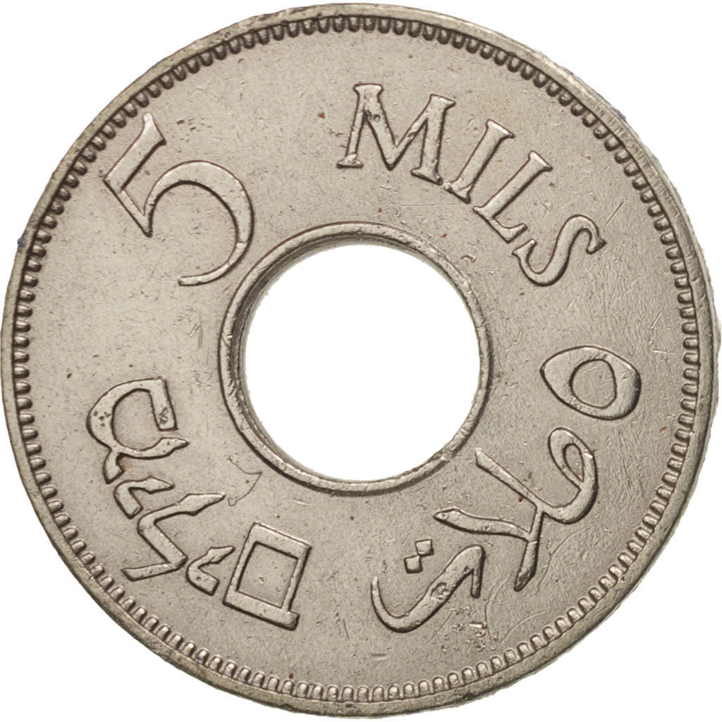 Palestine, 5 Mils, 1935, EF(40-45), Copper-nickel, KM:3