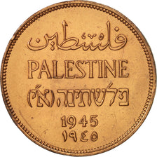 Palestine, 2 Mils, 1945, TTB+, Bronze, KM:2